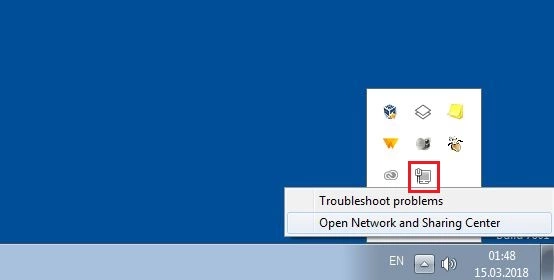 Windows 7 : icône Réseau dans le System Tray Image: Windows 7 : icône Réseau dans le System Tray